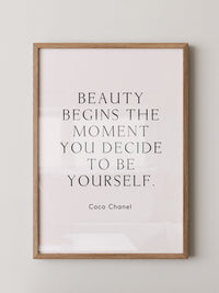 Zitat Coco Chanel Schlicht