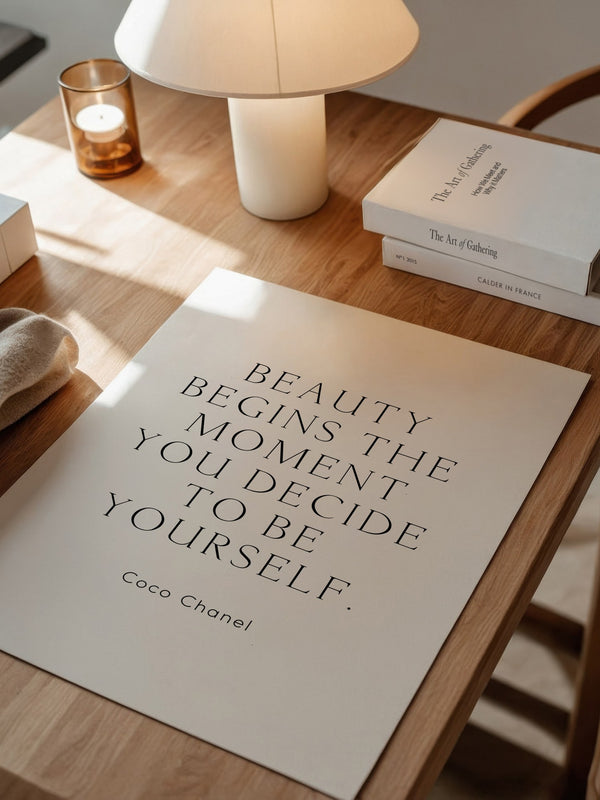 Zitat Coco Chanel Schlicht