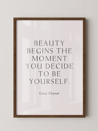 Zitat Coco Chanel Schlicht