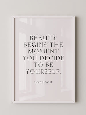 Zitat Coco Chanel Schlicht