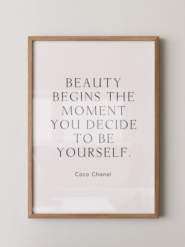 Zitat Coco Chanel Schlicht