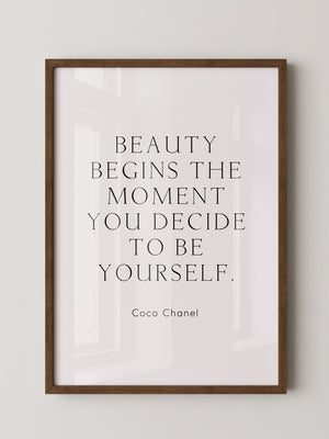 Zitat Coco Chanel Schlicht