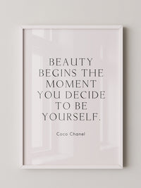 Zitat Coco Chanel Schlicht
