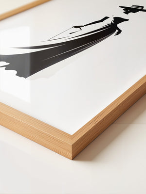 Dame Silhouette Eleganz Schwarz/Weiß