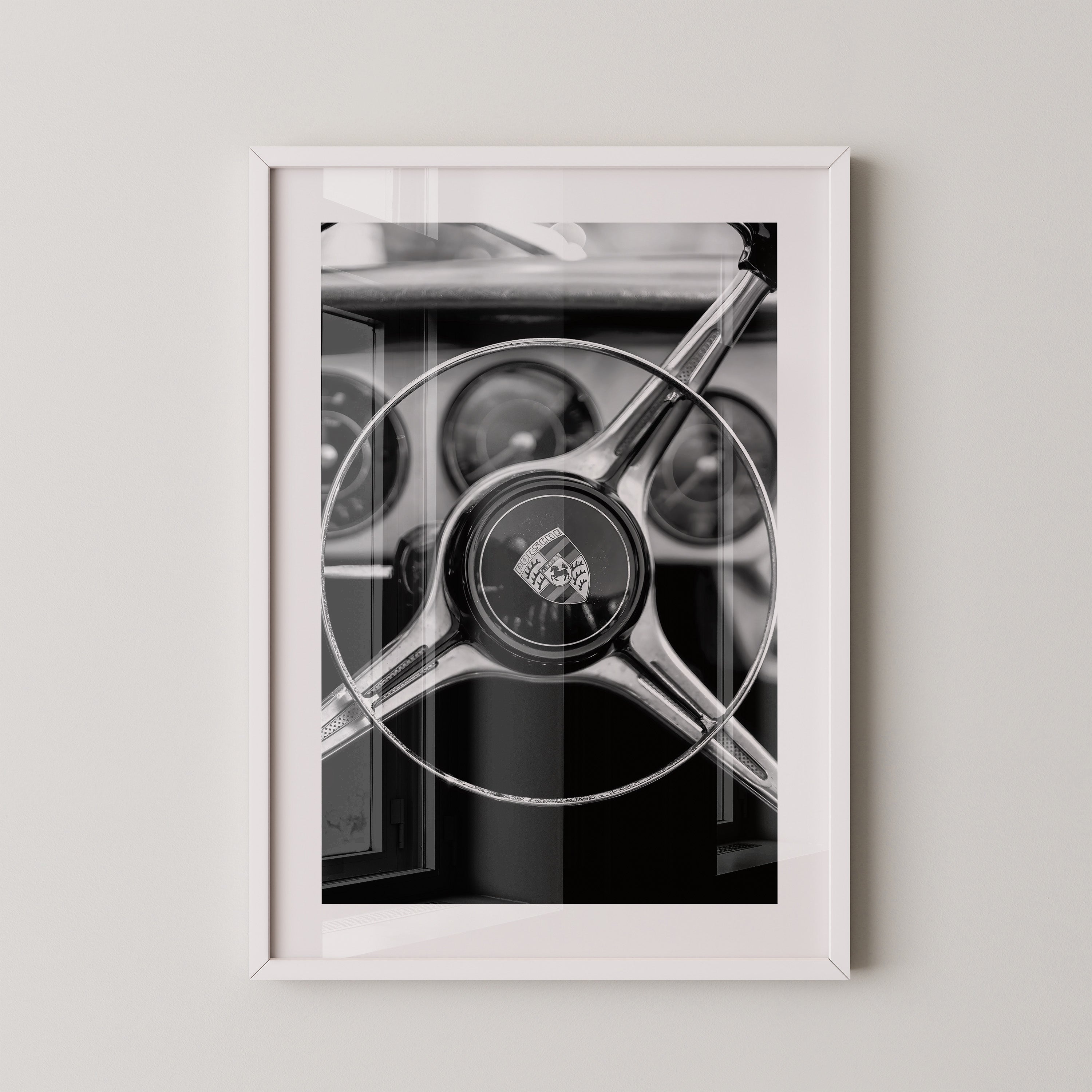 Porsche Lenkrad Retro S/W