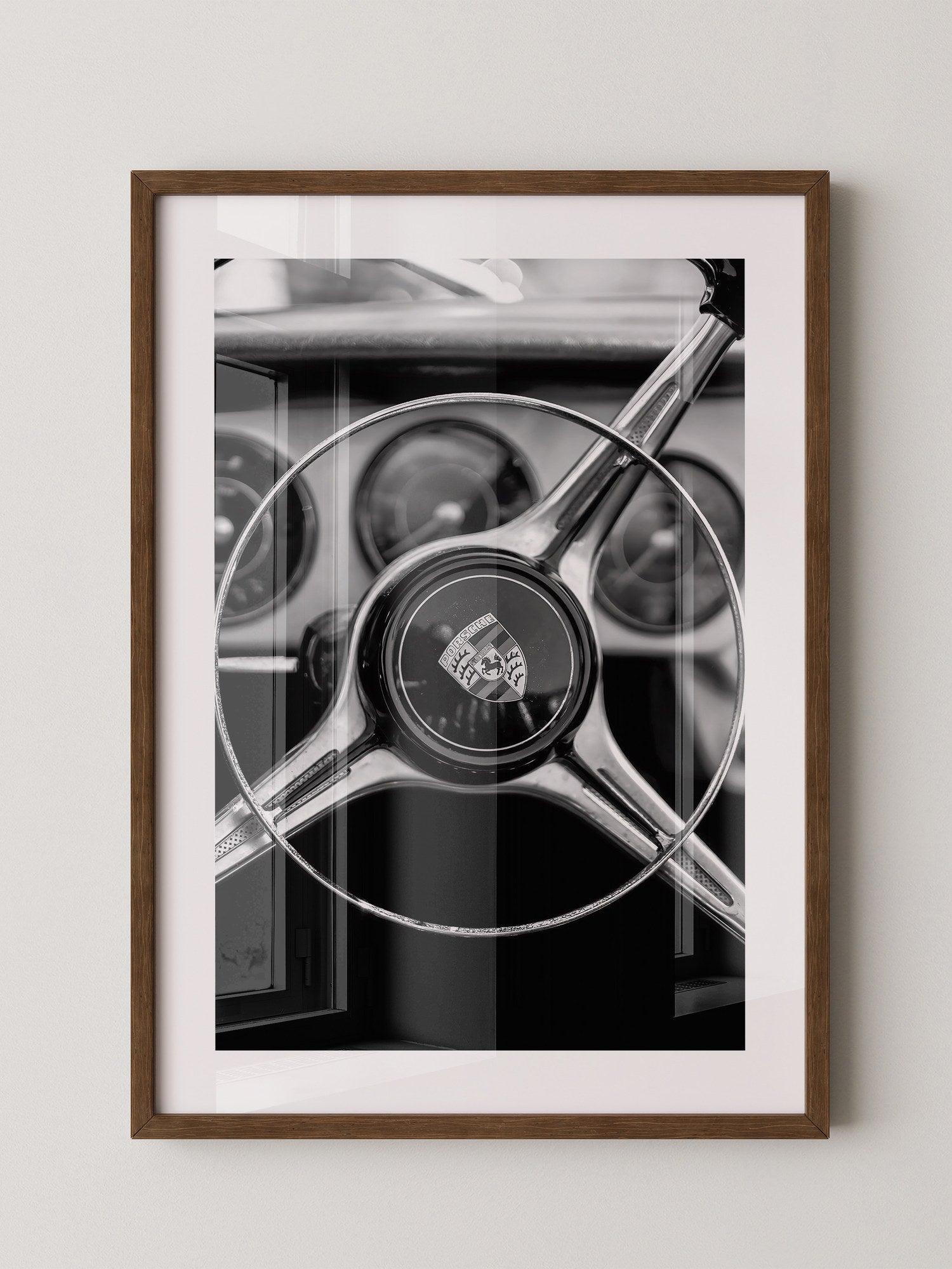 Porsche Lenkrad Retro S/W