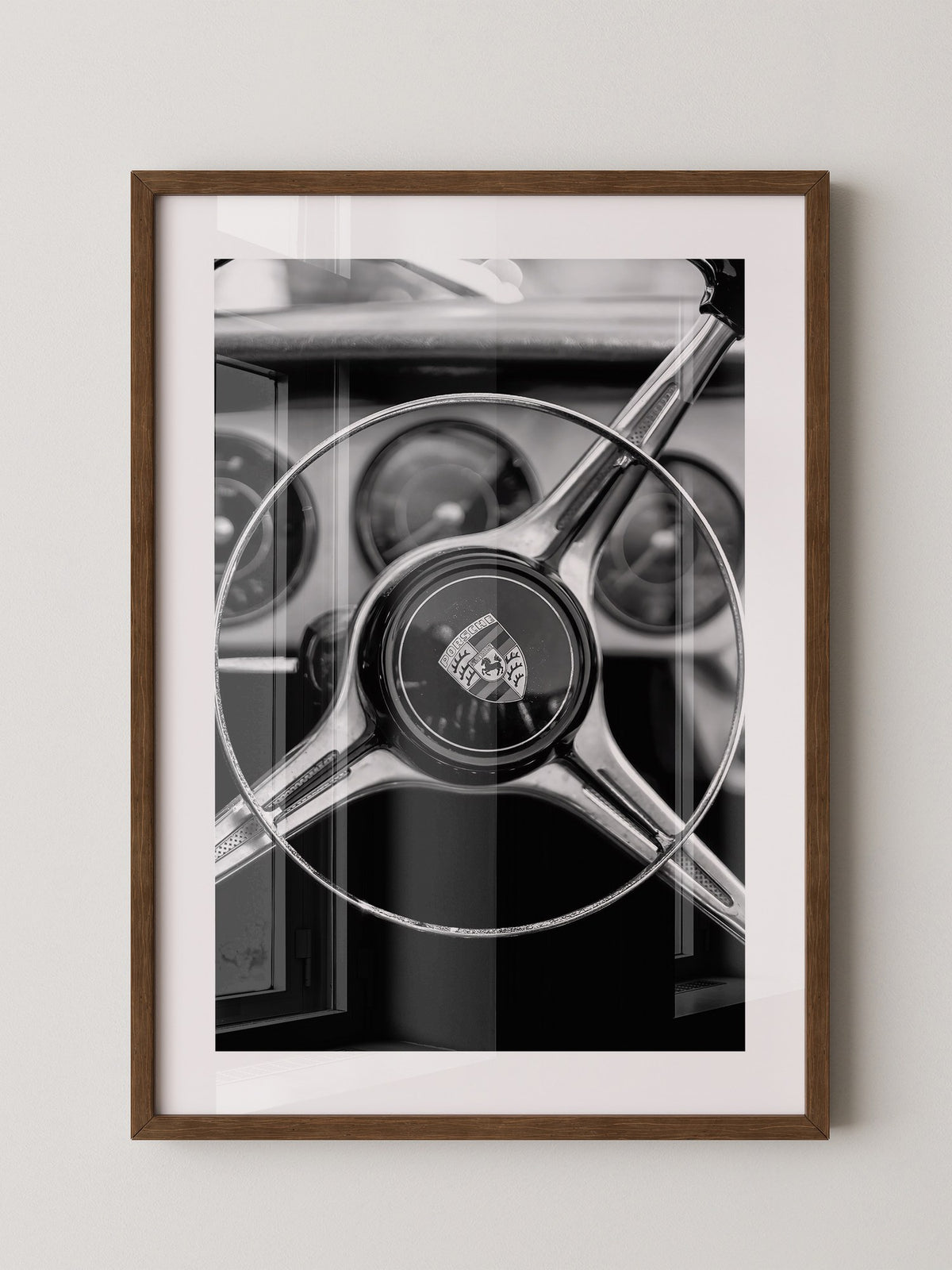 Porsche Lenkrad Retro S/W