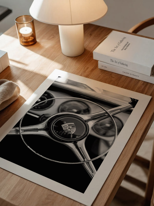 Porsche Lenkrad Retro S/W