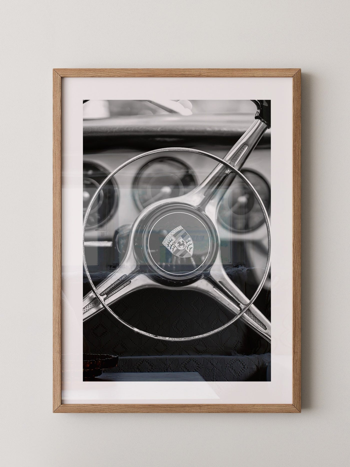 Porsche Lenkrad Retro S/W