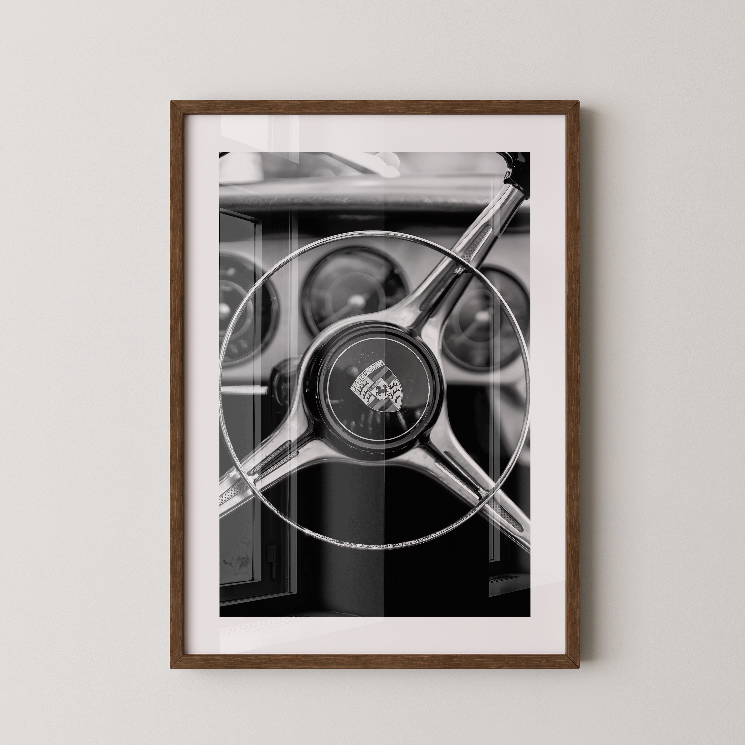 Porsche Lenkrad Retro S/W