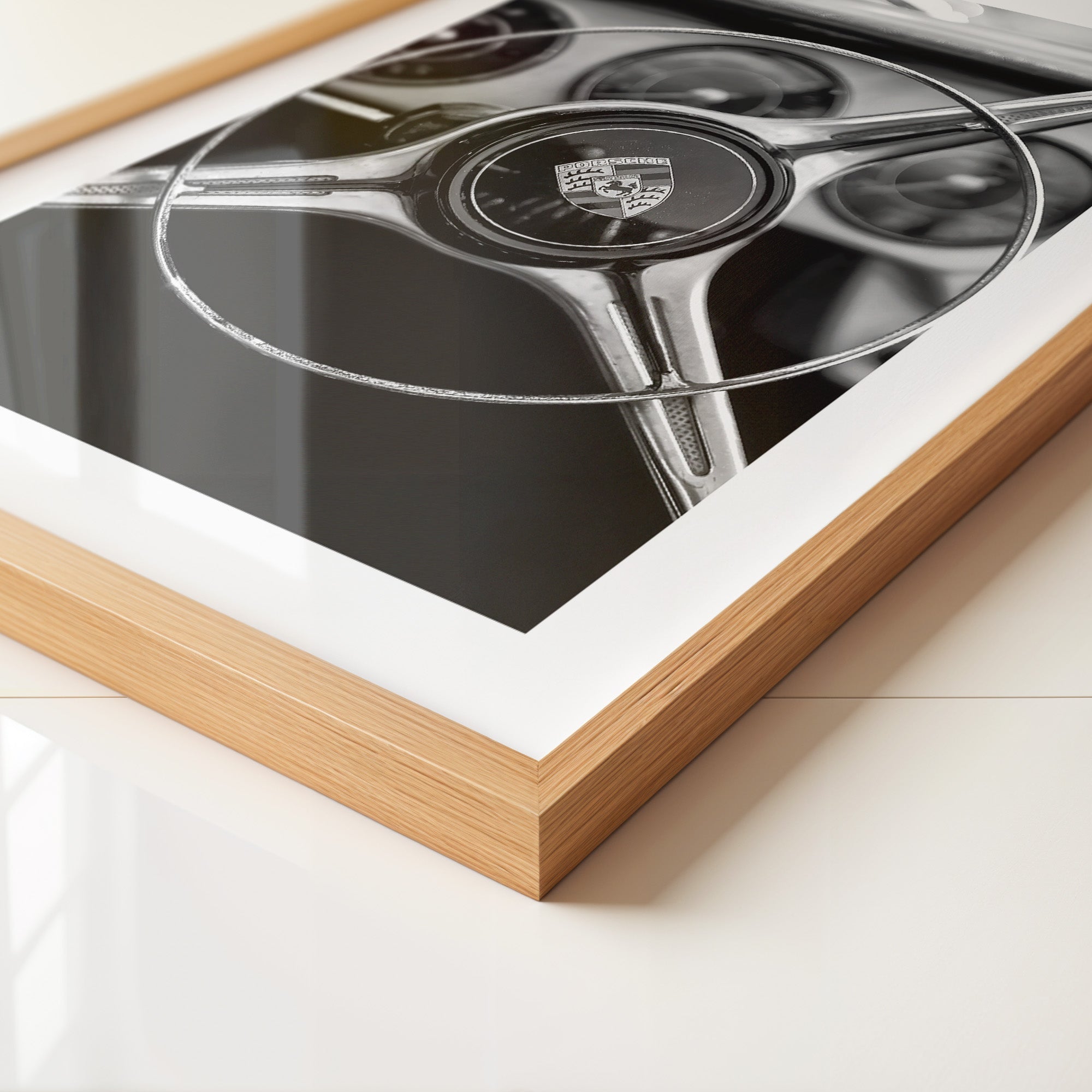 Porsche Lenkrad Retro S/W