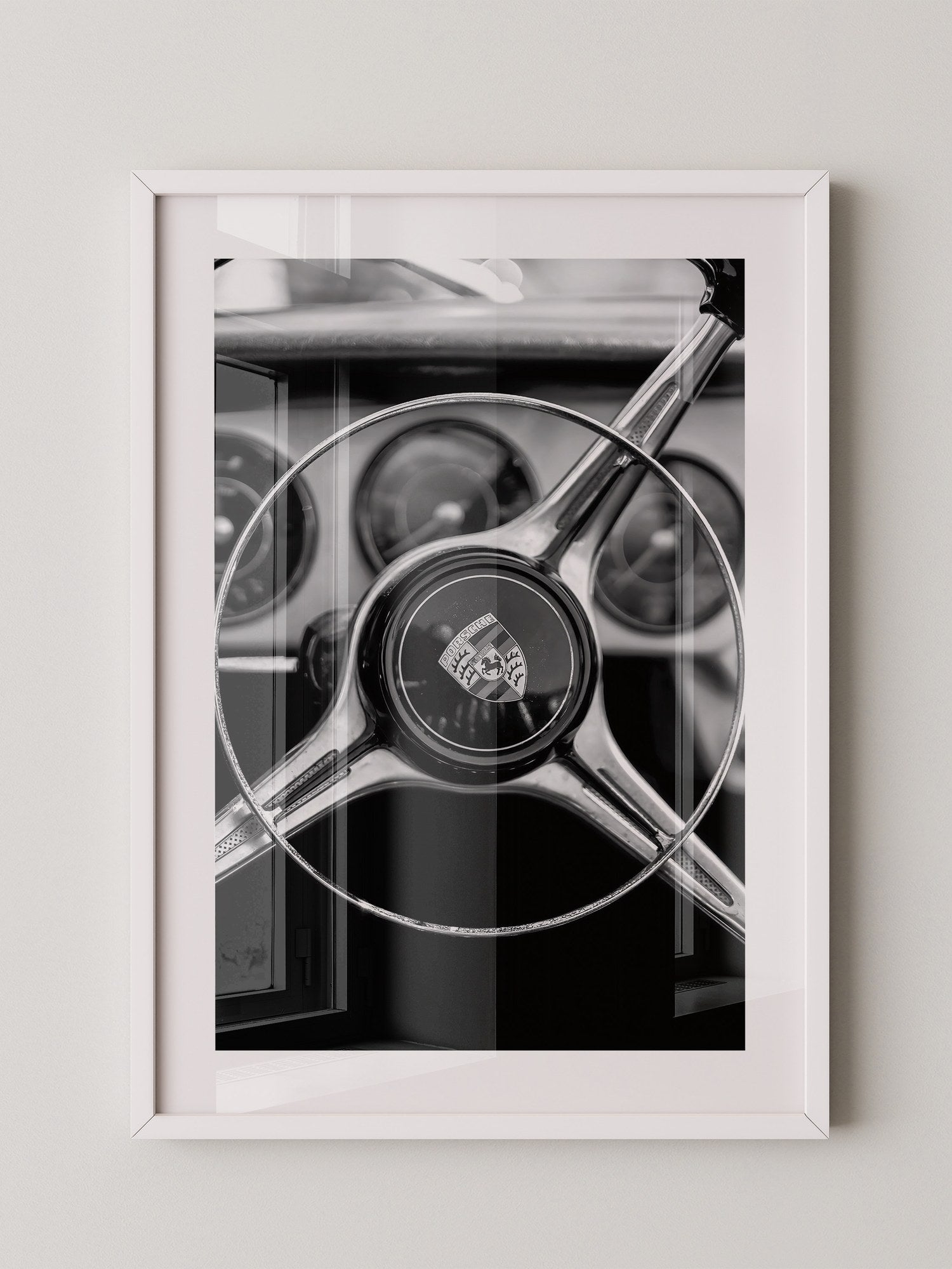 Porsche Lenkrad Retro S/W