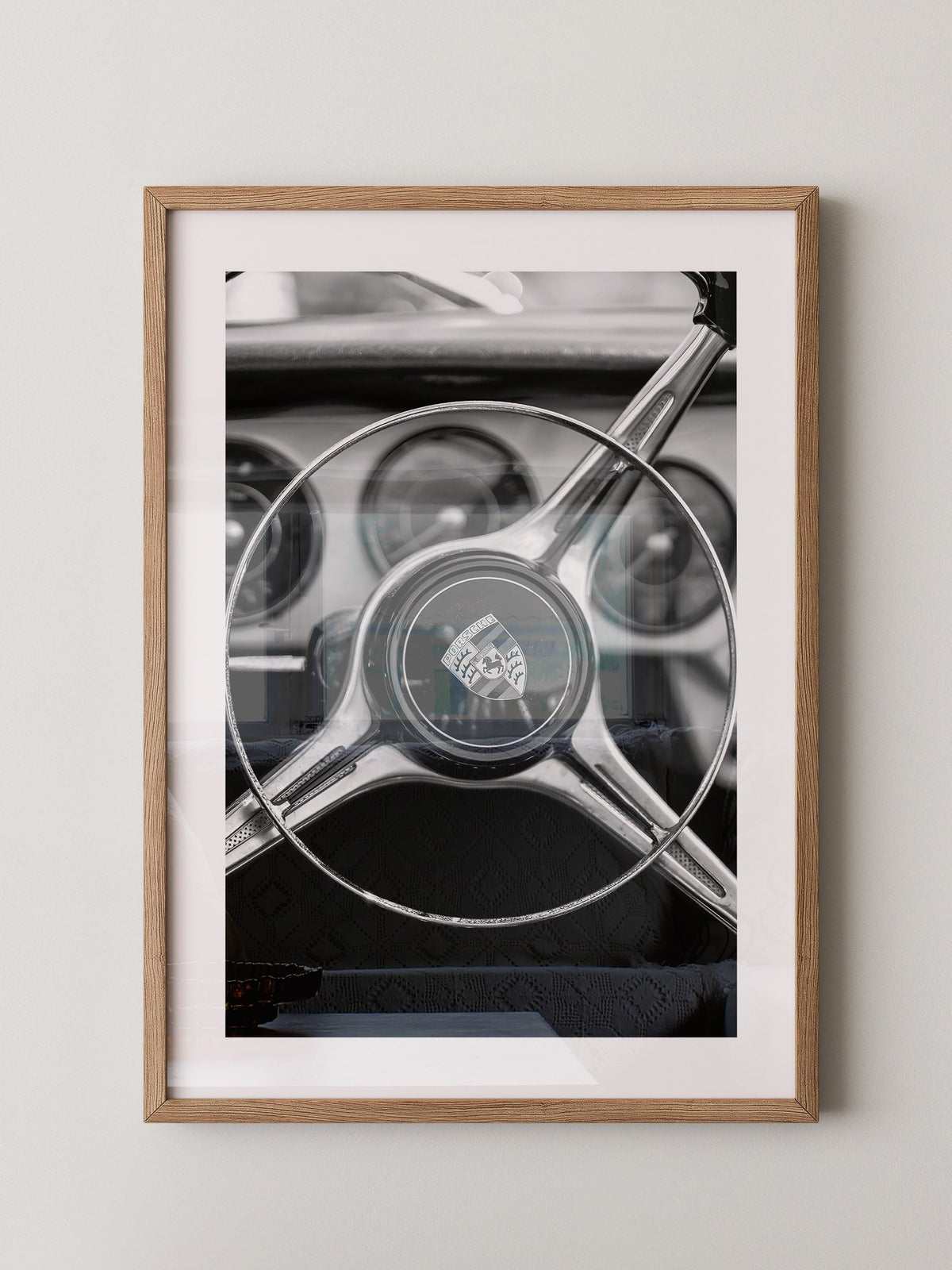 Porsche Lenkrad Retro S/W