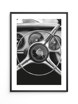 Porsche Lenkrad Retro S/W