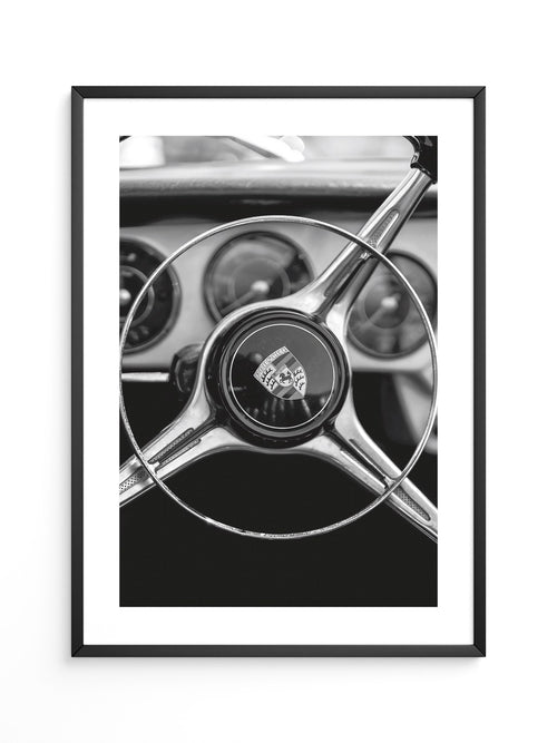 Porsche Lenkrad Retro S/W