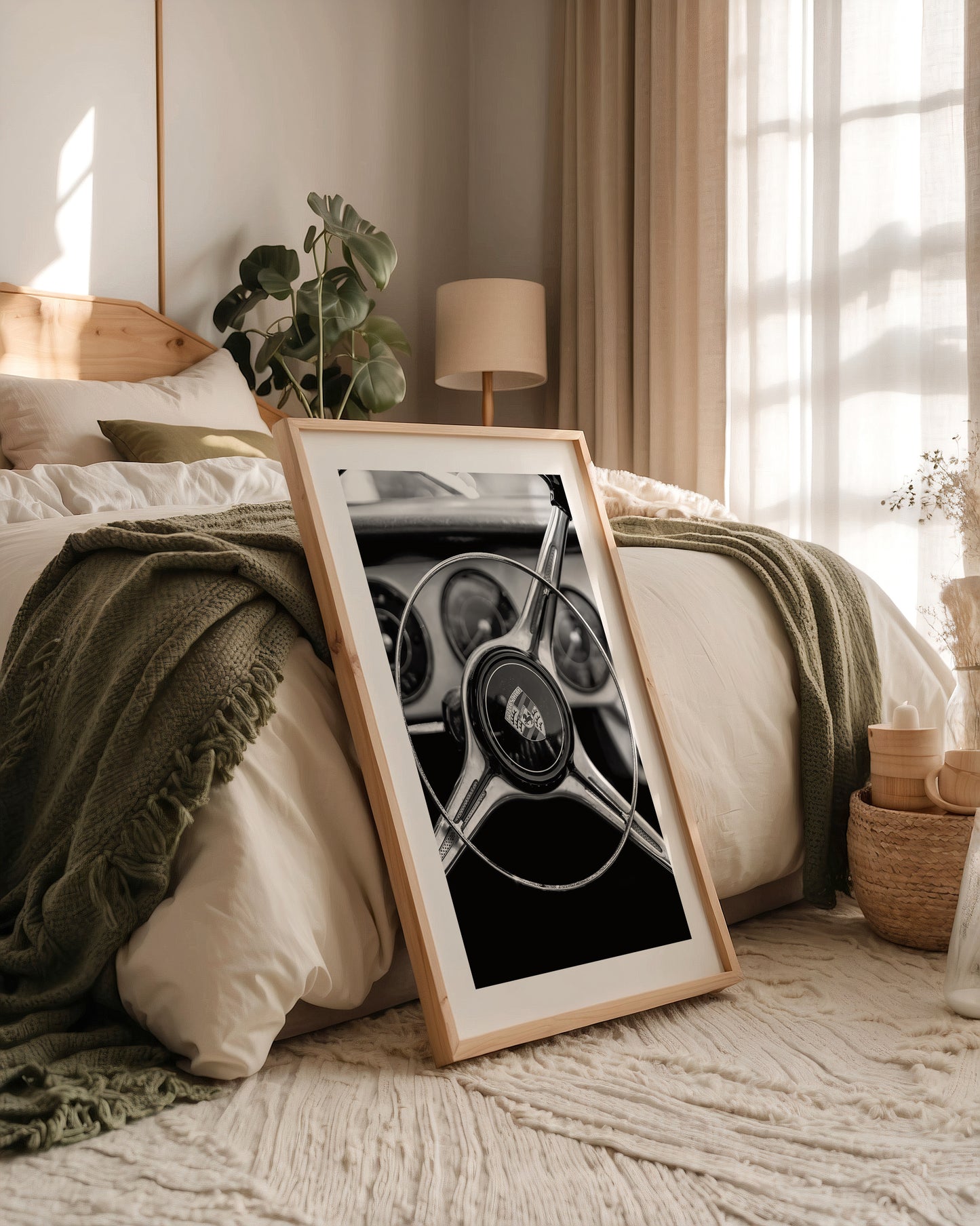 Porsche Lenkrad Retro S/W