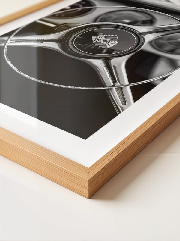 Porsche Lenkrad Retro S/W