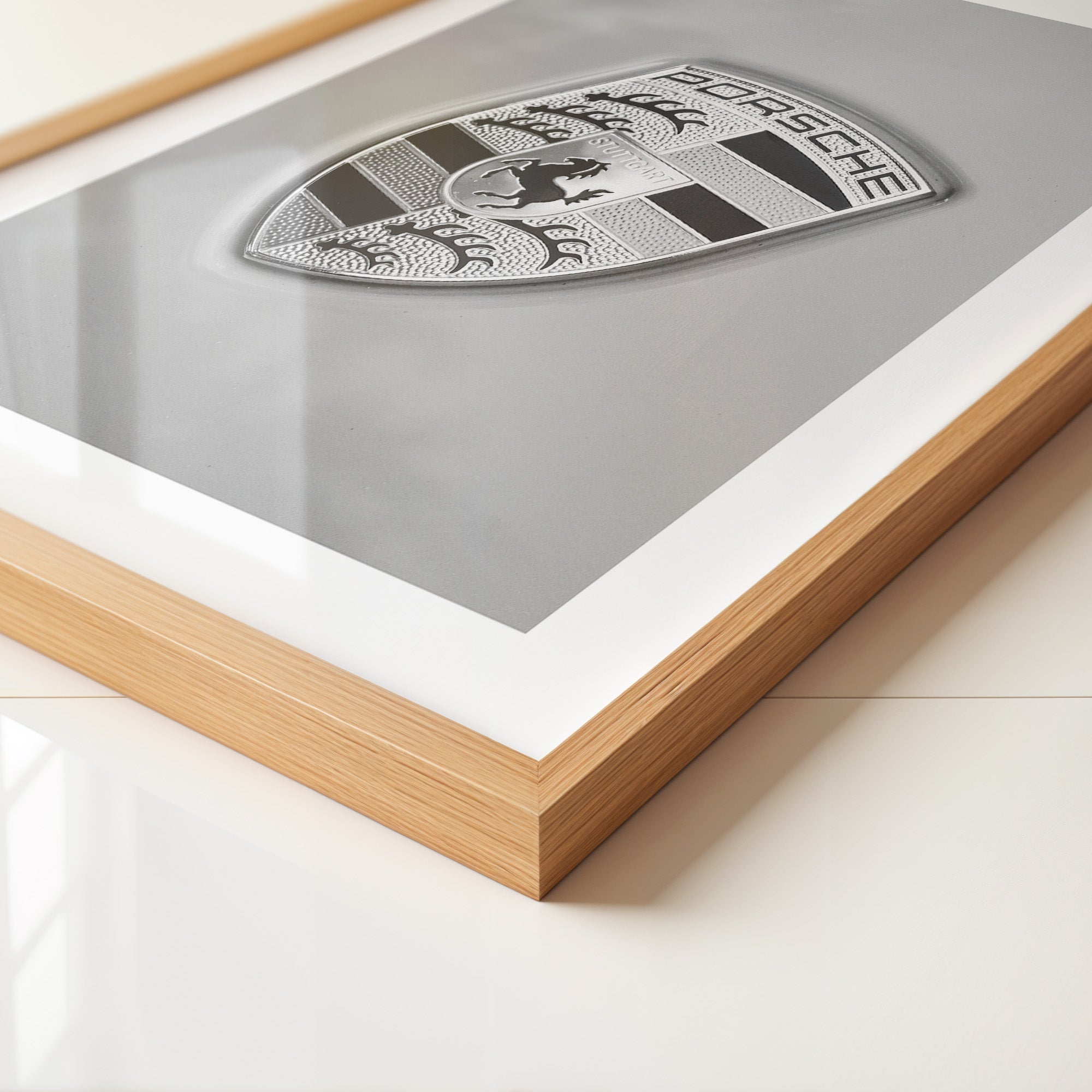 Porsche Emblem Silberränder