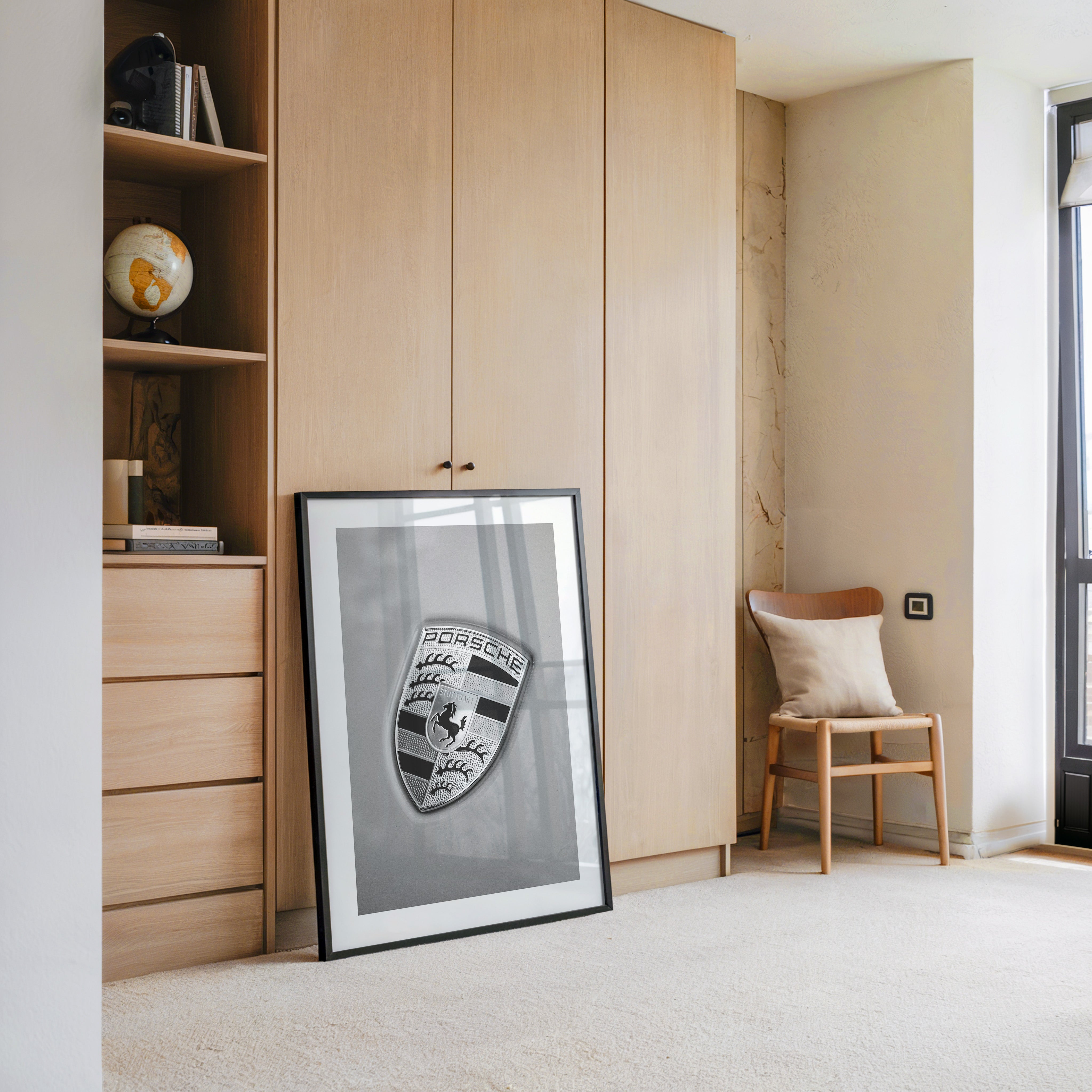 Porsche Emblem Silberränder