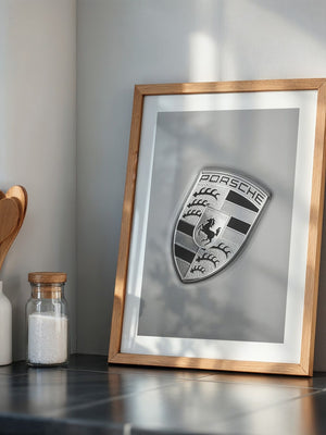 Porsche Emblem Silberränder