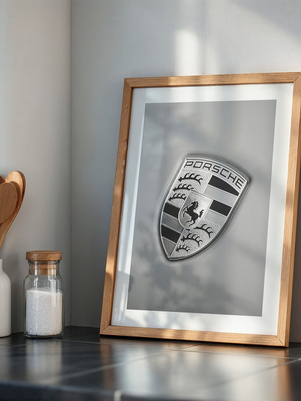 Porsche Emblem Silberränder