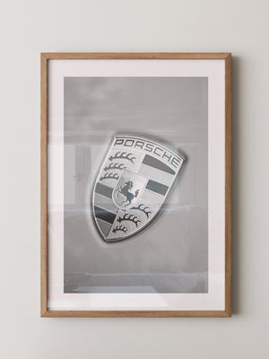 Porsche Emblem Silberränder