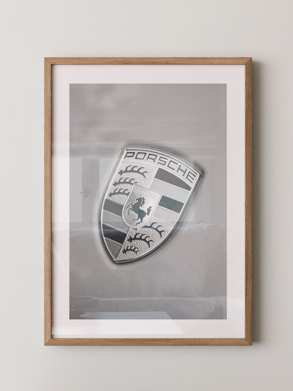 Porsche Emblem Silberränder
