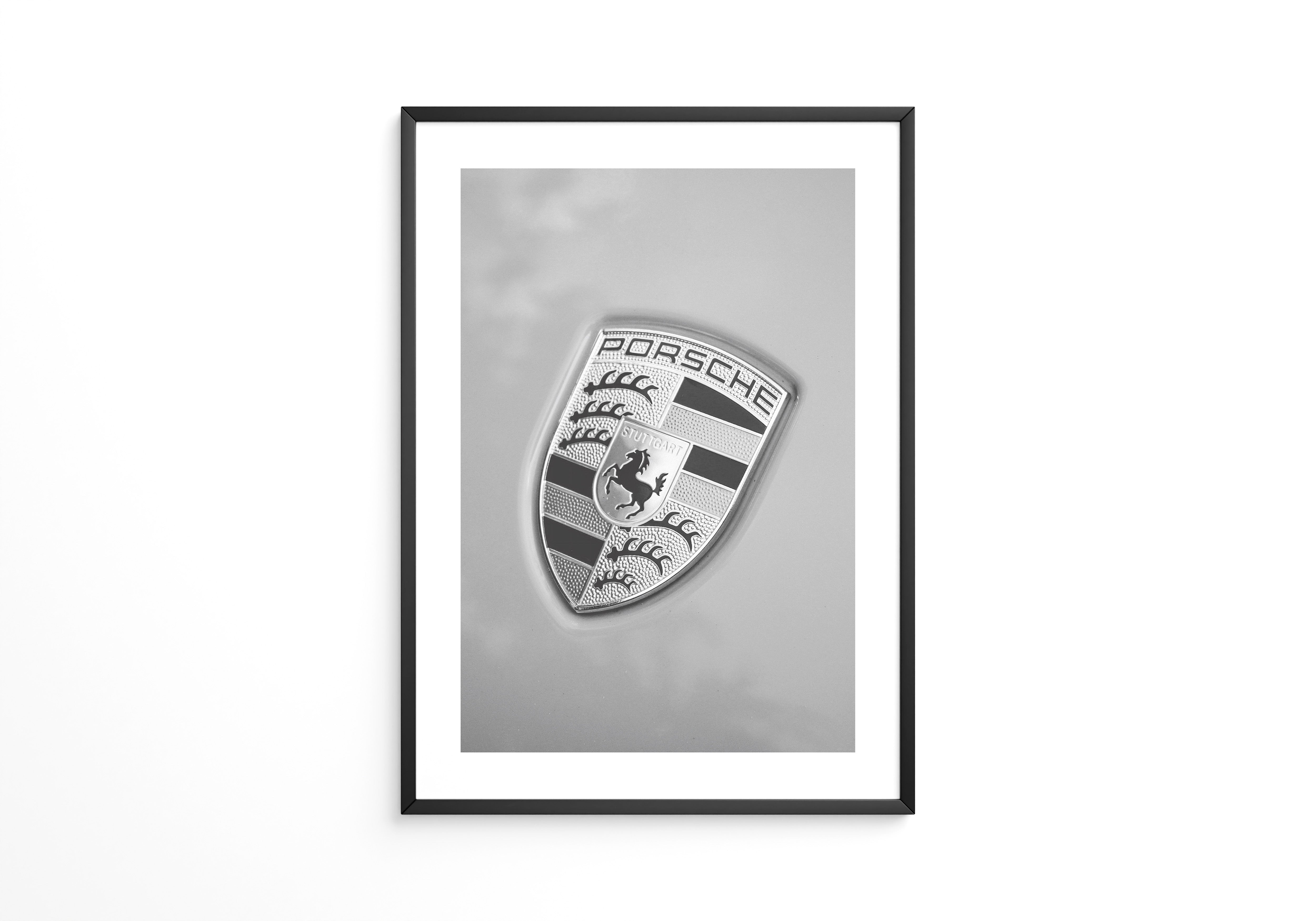 Porsche Emblem Silberränder