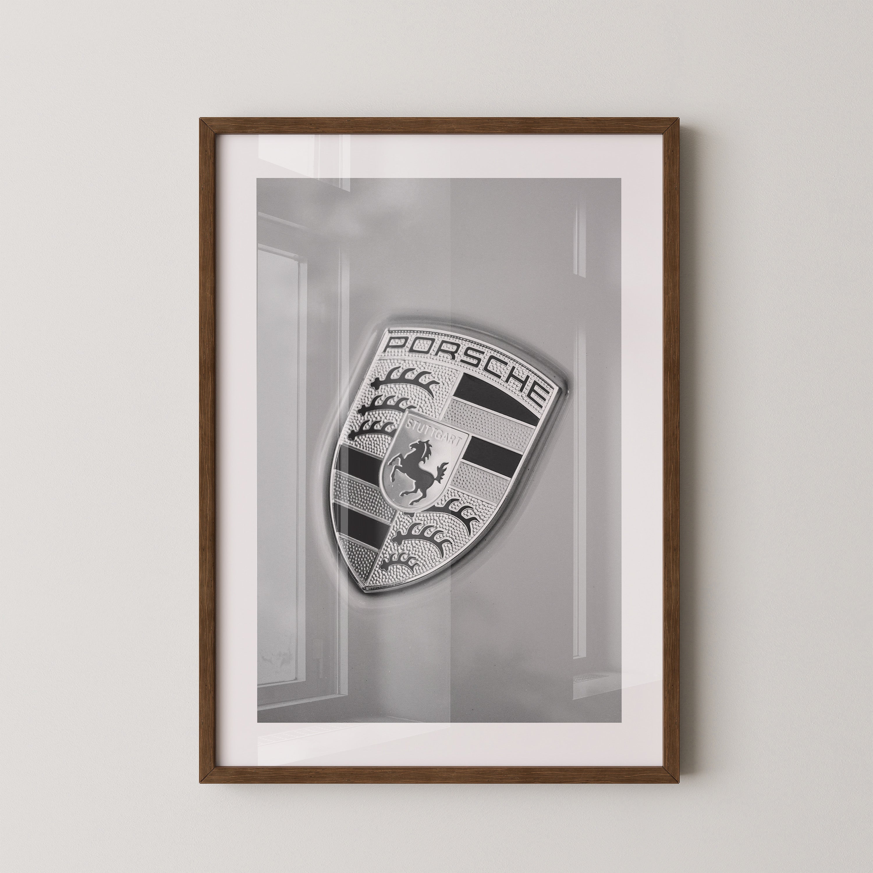 Porsche Emblem Silberränder