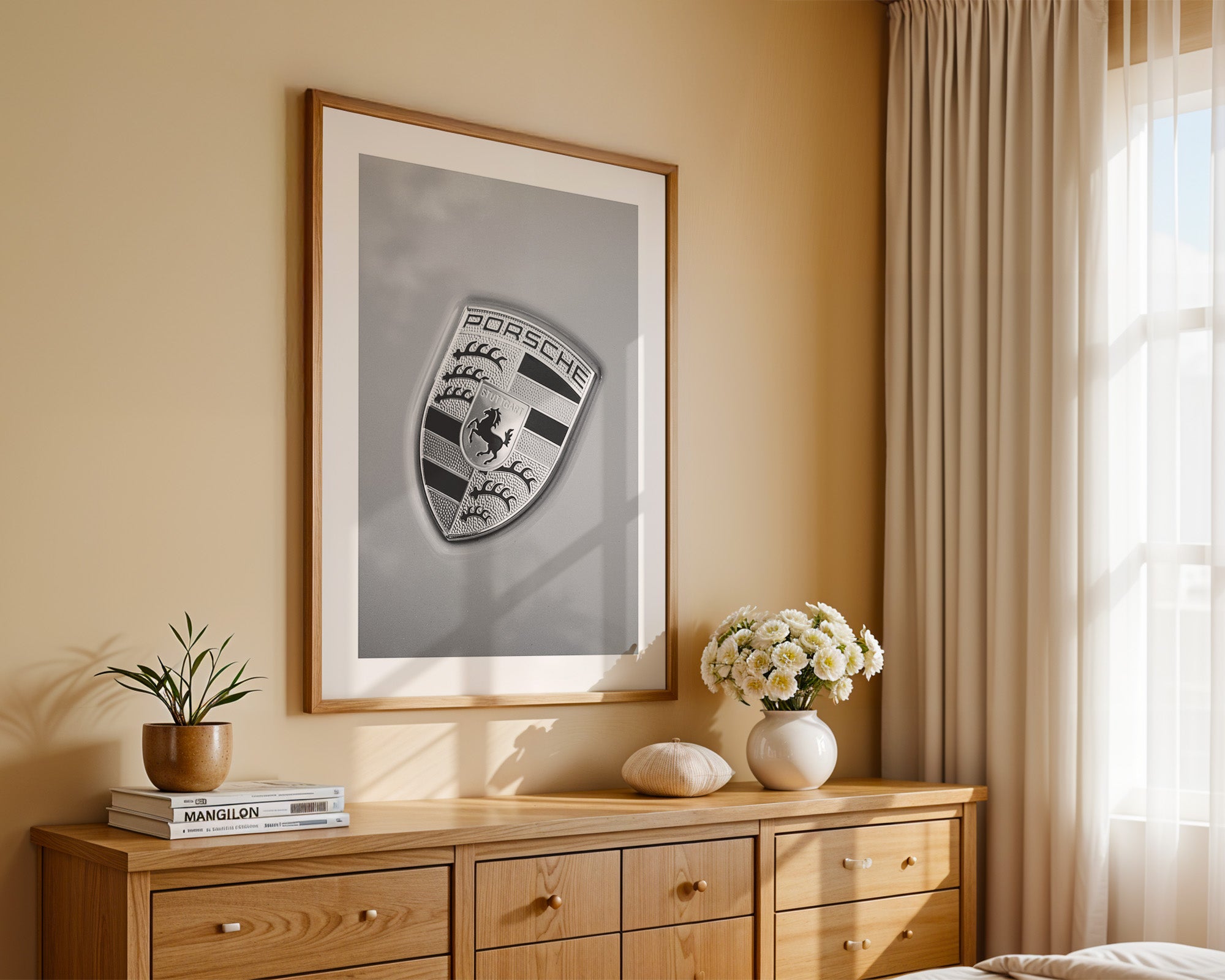 Porsche Emblem Silberränder