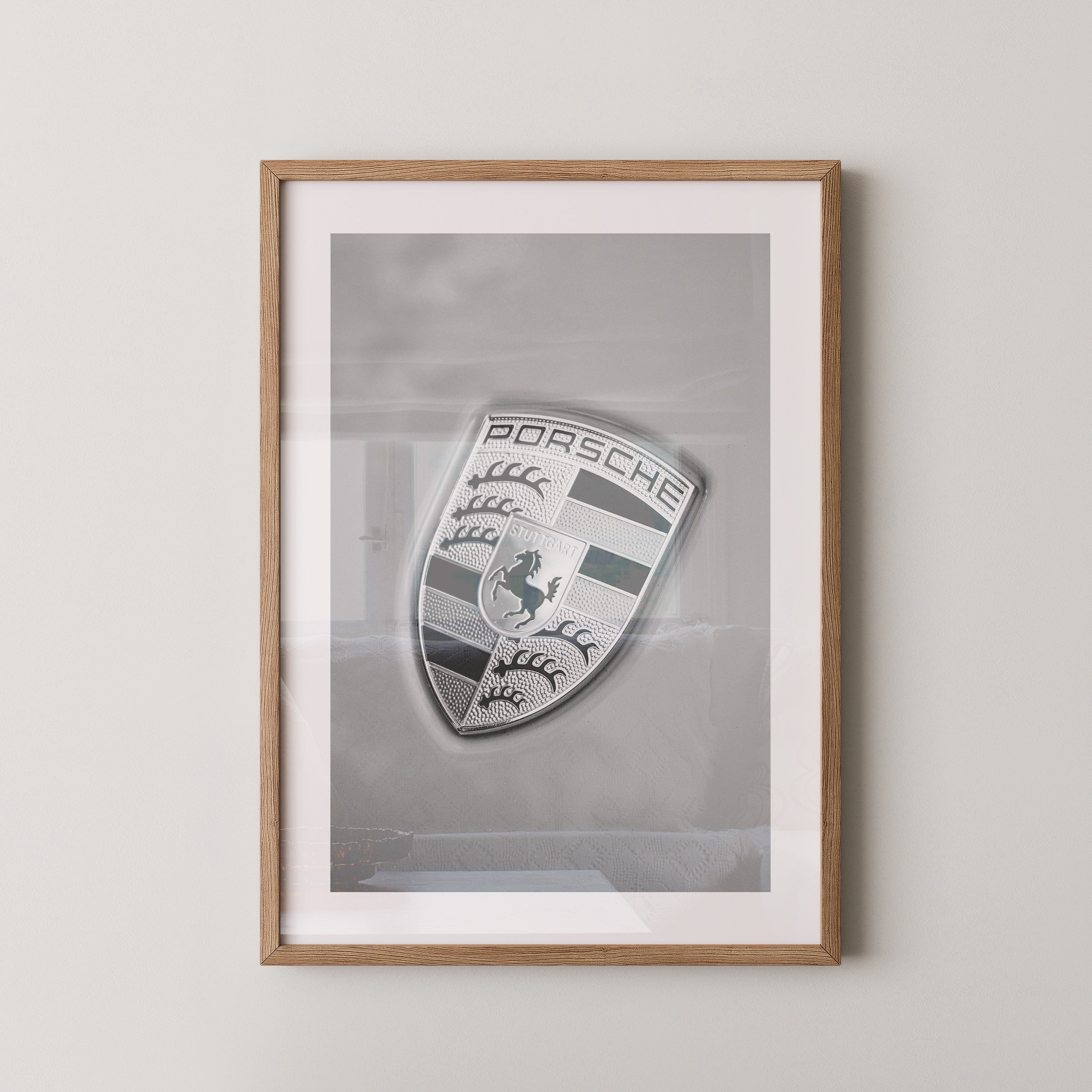 Porsche Emblem Silberränder
