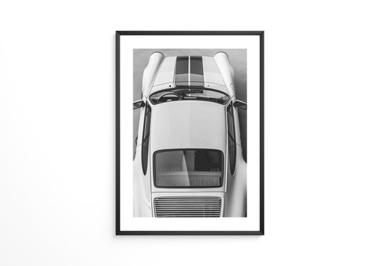 Porsche 911 Draufsicht Weiß