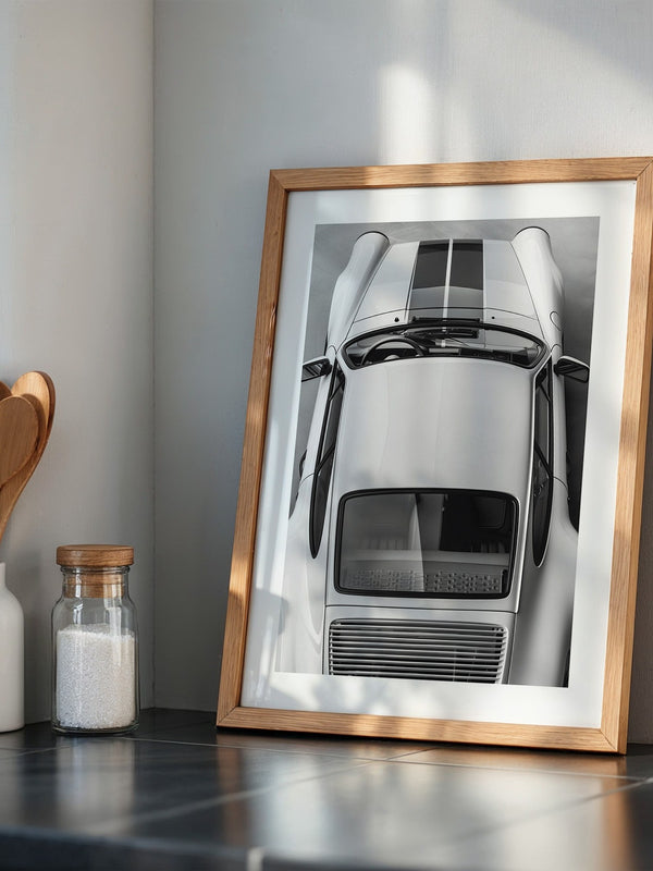 Porsche 911 Draufsicht Weiß