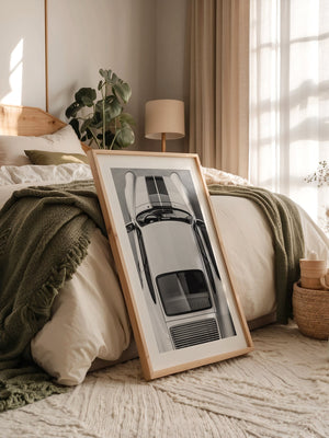 Porsche 911 Draufsicht Weiß