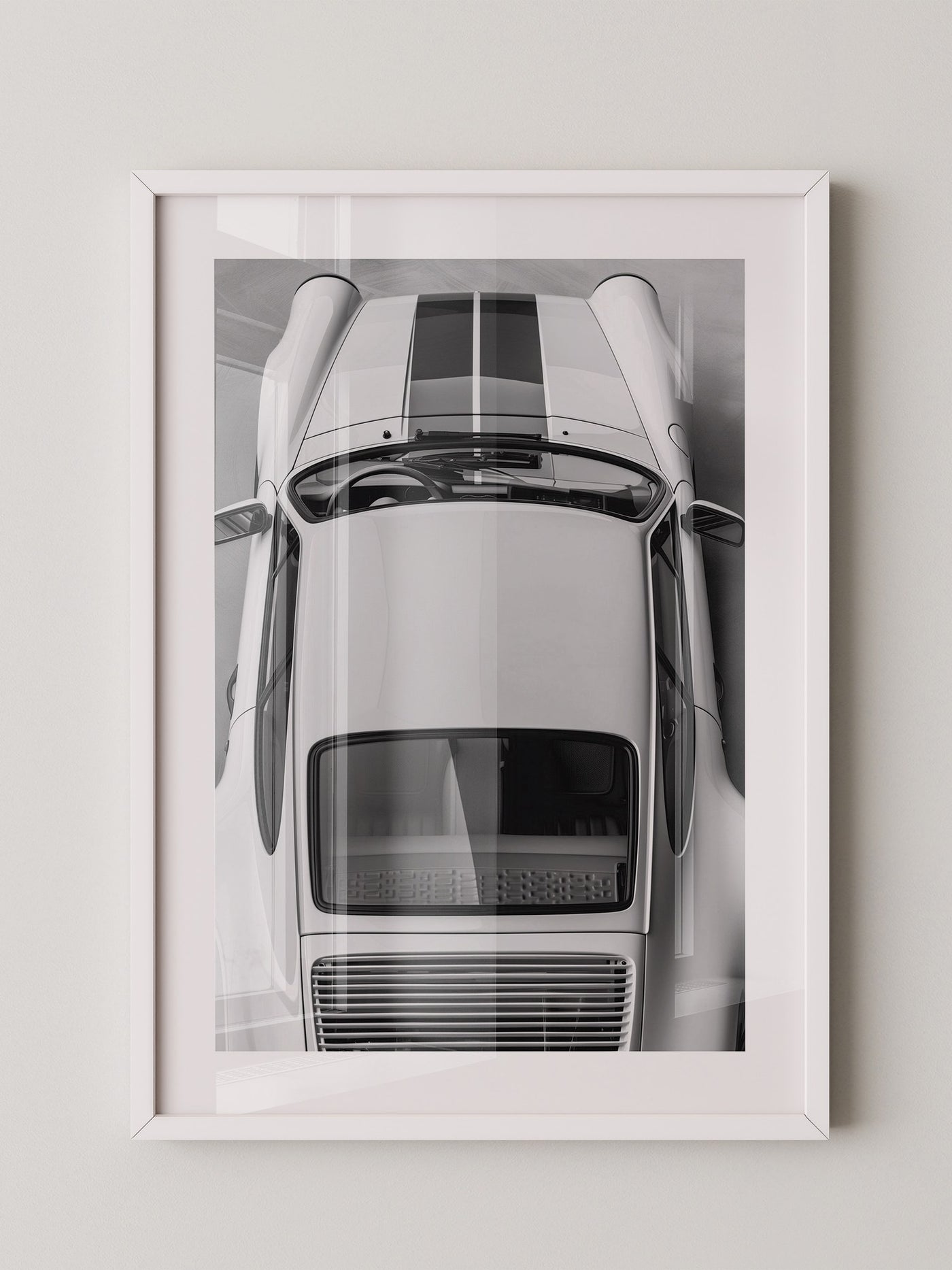 Porsche 911 Draufsicht Weiß