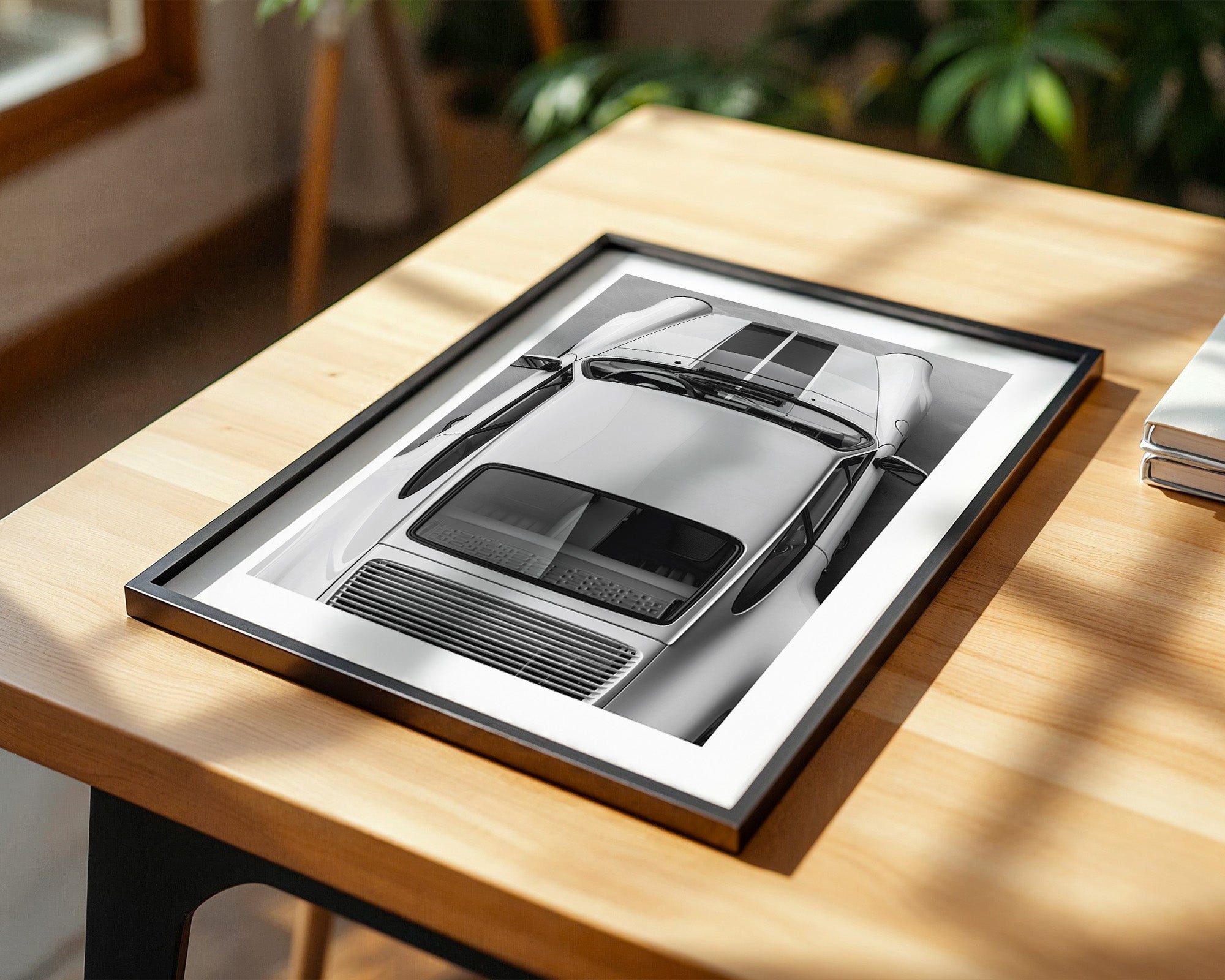 Porsche 911 Draufsicht Weiß