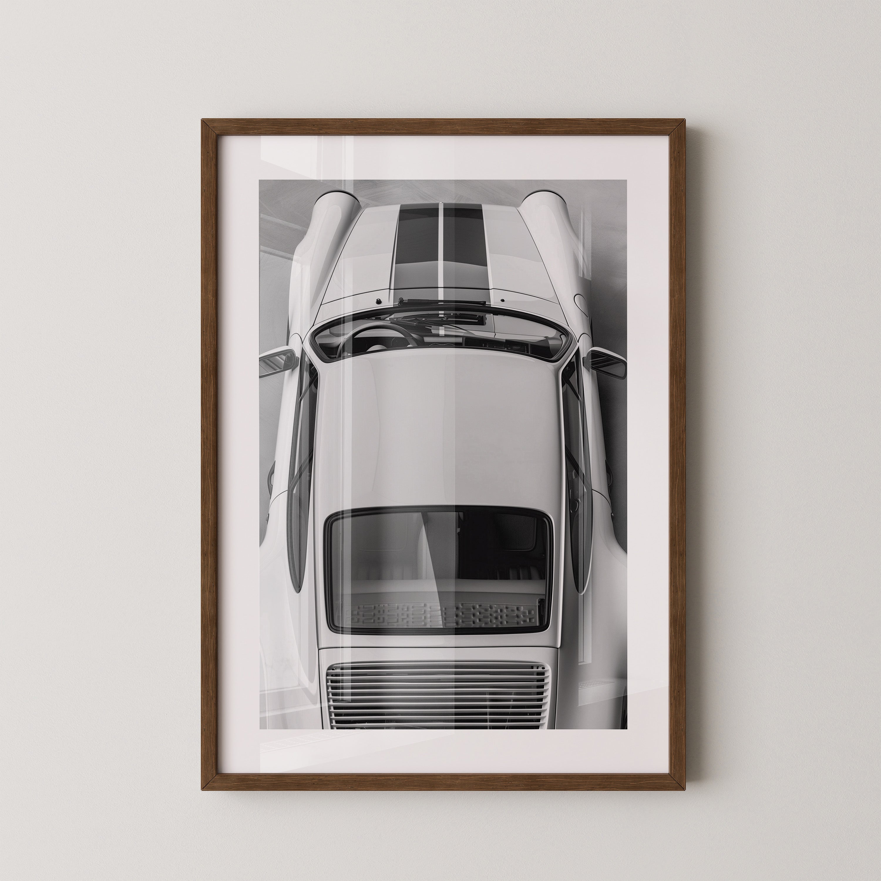 Porsche 911 Draufsicht Weiß
