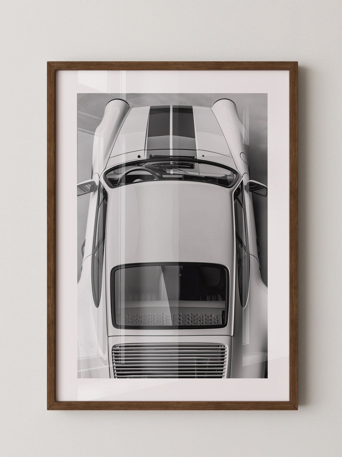 Porsche 911 Draufsicht Weiß