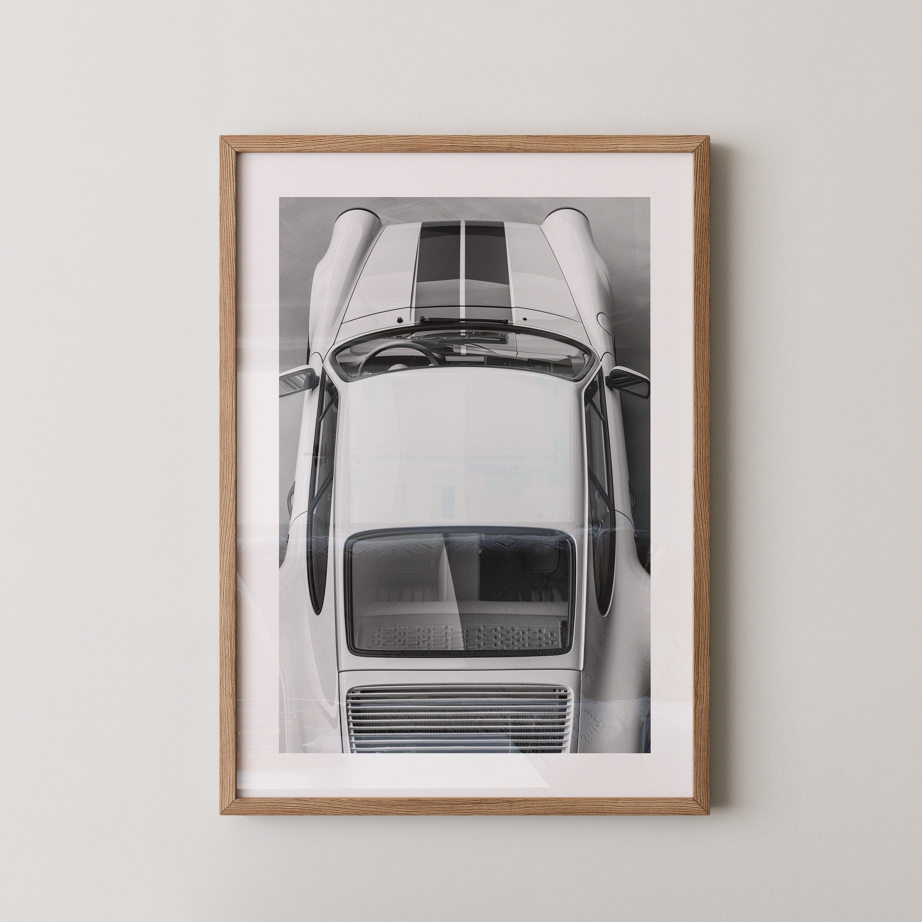 Porsche 911 Draufsicht Weiß