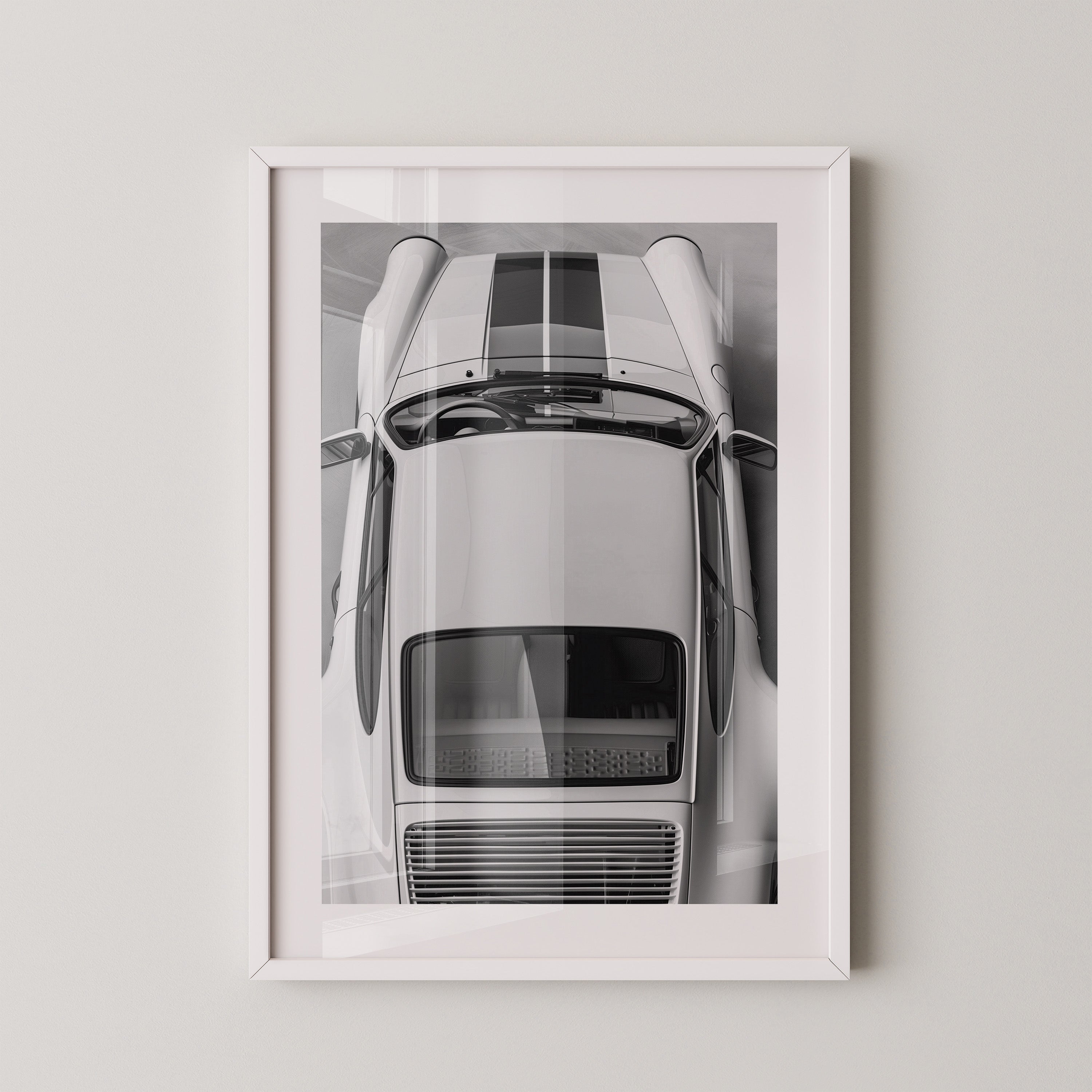 Porsche 911 Draufsicht Weiß