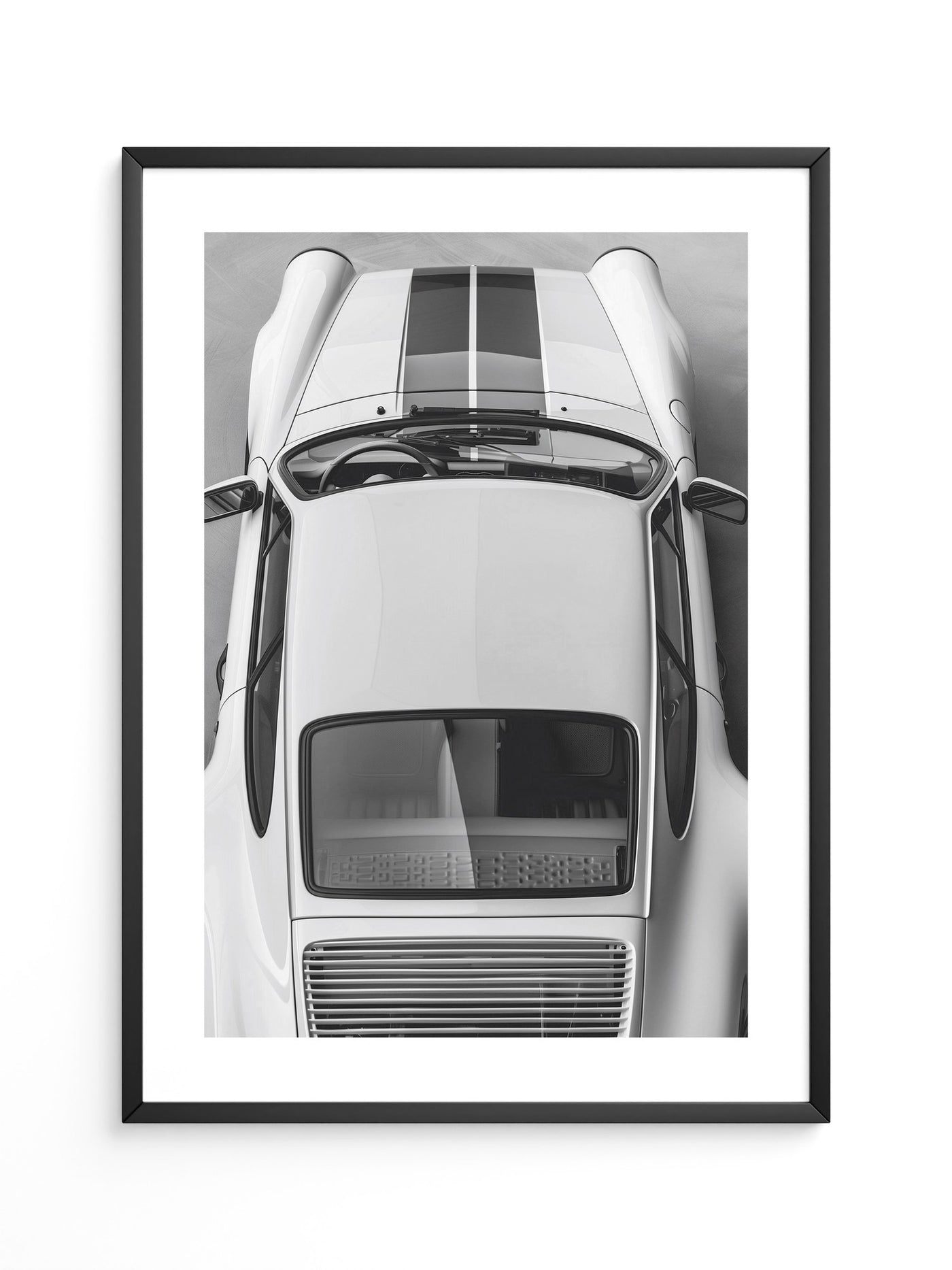 Porsche 911 Draufsicht Weiß