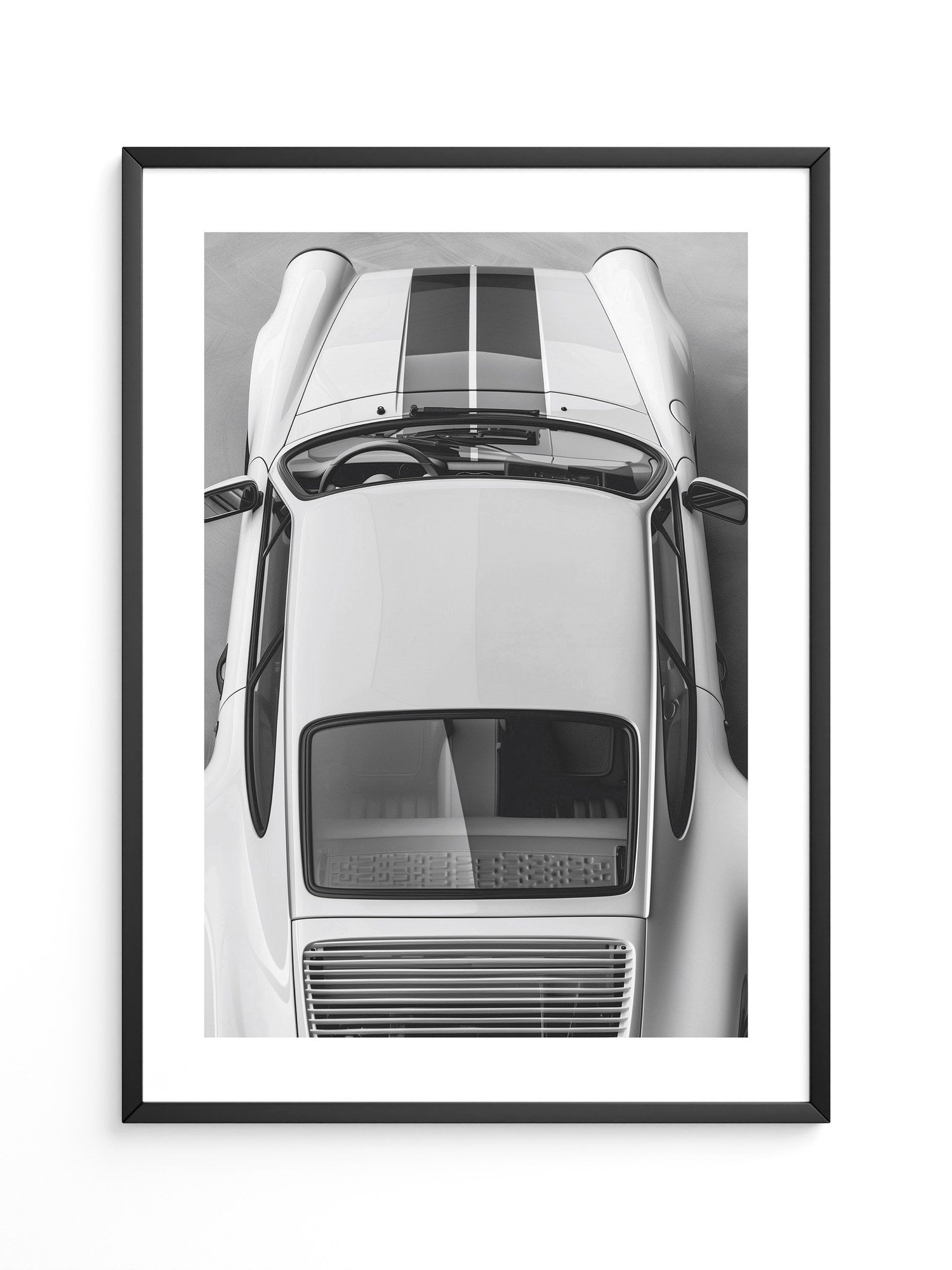 Porsche 911 Draufsicht Weiß