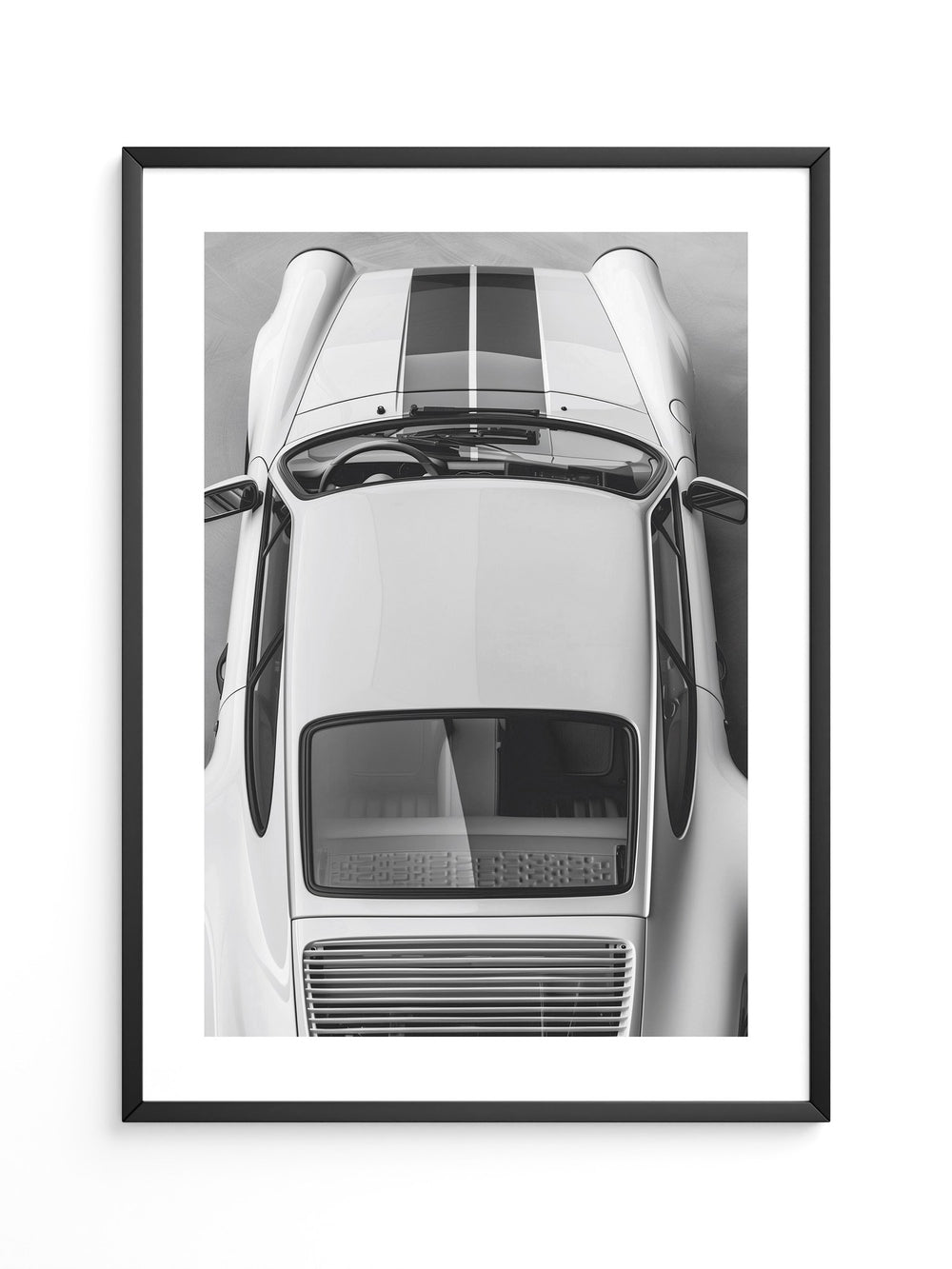 Porsche 911 Draufsicht Weiß