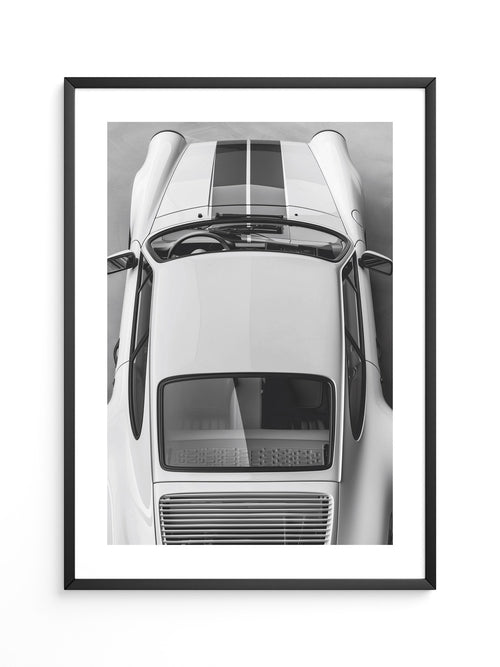 Porsche 911 Draufsicht Weiß