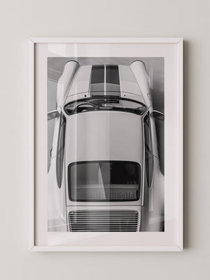 Porsche 911 Draufsicht Weiß