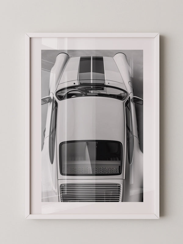 Porsche 911 Draufsicht Weiß