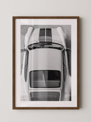 Porsche 911 Draufsicht Weiß