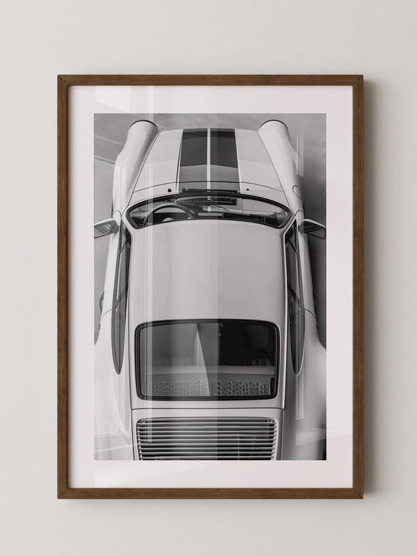 Porsche 911 Draufsicht Weiß