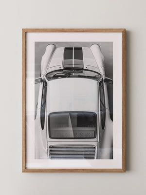 Porsche 911 Draufsicht Weiß