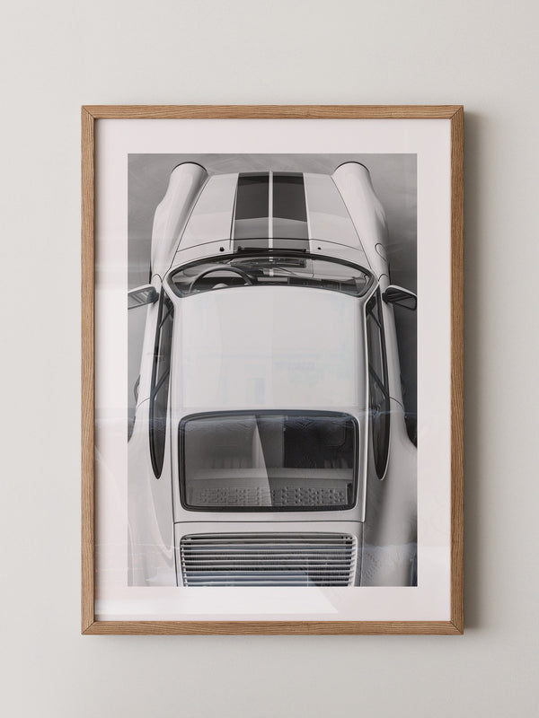 Porsche 911 Draufsicht Weiß